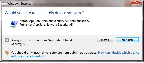 appgate ip tunneling driver